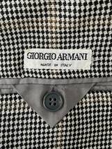 超希少！美品！ITALY製！極美ジャケット！GIORGIO ARMANI ジョルジオアルマーニ 千鳥格子 チェック ウールジャケット 大きいサイズ_画像3