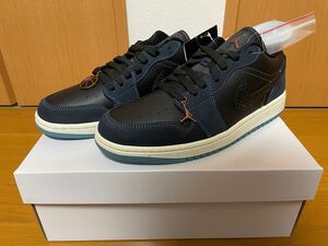 Nike WMNS Air Jordan 1 Low "Navy/Black Snakeskin"