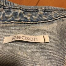 REASON CLOTHING JACKET【DENIM BLUE！indoor.Gジャン ビンテージデザイン！mnml.ESSENTIALS.デニムジャケット、AK-69.KOWICHI.DS455_画像3