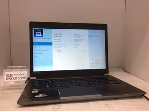 ジャンク/ TOSHIBA dynabook R63/F PR63FBA4447AD11 Intel Core i5-6300U メモリ8.19GB ストレージ無し 【G15398】