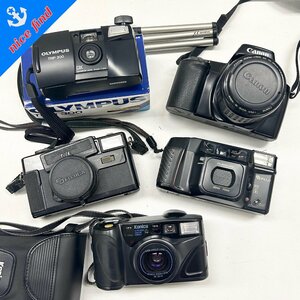 ◆カメラまとめ売り5点セット◆キャノン オリンパス コニカ フジ フジカ EOS 1000/TRIP 300/Z-UP 28W 本体 レンズセット含む ジャンク