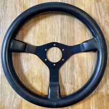 MOMO Mario Gabriele Andretti Leather Steering wheel モモ マリオ アンドレッティ レザー ステアリング ハンドル φ35cm イタリア製_画像1