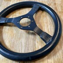 MOMO Mario Gabriele Andretti Leather Steering wheel モモ マリオ アンドレッティ レザー ステアリング ハンドル φ35cm イタリア製_画像6