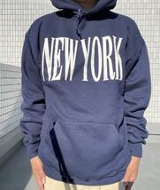 90s NEW YORK パーカー XL VINTAGE RAPTEES_画像4