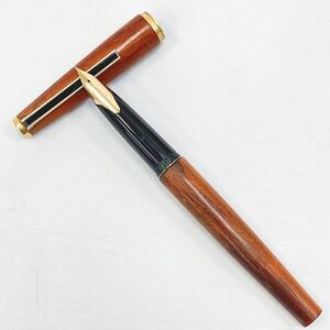 PILOT custom パイロットカスタム 万年筆 木目 ペン先 K18-750 ヴィンテージ 筆記用具 文房具 ケース付き R店1022☆