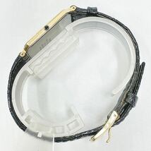 SEIKO セイコー Dolce ドルチェ 6730-5160 10K 2針 クオーツ メンズ 腕時計 ゴールド文字盤 スクエア R尼1012○_画像5