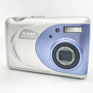 動作品 Nikon ニコン COOLPIX 2000 クールピクス コンパクトデジタルカメラ デジカメ シルバー ブルー 当時物 R阿1108☆