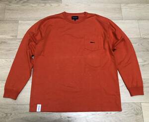 DESCENDANT / ディセンダント 18AW CACHALOT / CREW NECK LS ORANGE サイズ2/M 長袖Tシャツ ポケット オレンジ