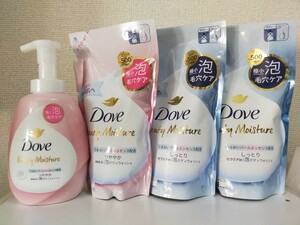 ダヴ ビューティーモイスチャー 泡ボディソープ つややか　本体　しっとり　詰め替え　dove　セット