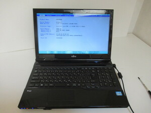 FUJITSU■富士通■LIFEBOOK AH45/K■HDDなし■シャイニーブラック■15.6ワイド■ジャンク■本体のみ■BIOS確認済■FMVA45KB■CORE i3