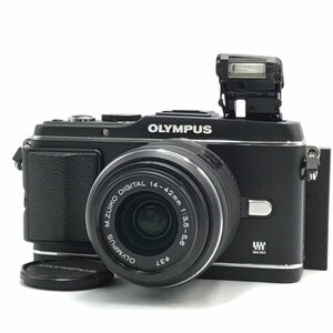 カメラ OLYMPUS PEN E-P3 + M.ZUIKO DIGITAL 14-42mm 1:3.5-5.6 ミラーレス一眼レフ セット品 ジャンク品 [1245HJ]