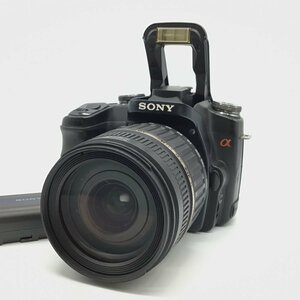 カメラ Sony α100 DSLR-A100 AF TAMRON AF 18-200mm f/ 3.5-6.3 XR Di II LD Aspherical [IF] MACRO 一眼レフ セット品 現状品 [6291KC]