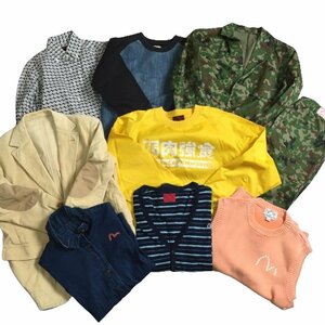 【1円スタート】EVISU エヴィス 【men866D】 TOPS トップス セットアップ ニット シャツ ジャケット 8点 まとめ売り 業版 せどり 中古 AG