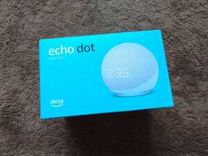 送料込み!! Echo Dot with clock 第5世代 時計付き クラウドブルー　スマートスピーカー Alexa アレクサ エコードット