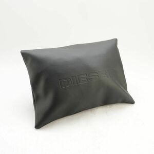 美品 DIESEL ディーゼル クラッチバッグ ブランドロゴ型押し レザー 黒 ブラック@CG23