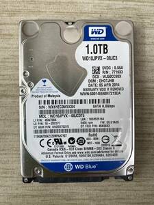 【状態:正常】HDD WDC WD10JPVX-08JC3T5 1000GB(1TB) 2.5インチ 厚さ9mm