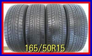 ■中古タイヤ■　165/50R15 73V FIREHAWK WIDE OVAL モコ ライフ プレオ ワゴンR等 夏タイヤ サマー 激安　送料無料 A958