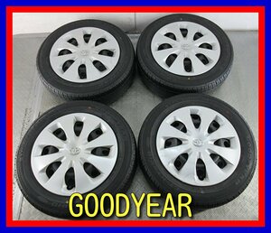 ■中古タイヤホイール■　15インチ 5J +37 4H 100 GOODYEAR GT-HYBRID 175/65R15 84S フィット S 激安 送料無料 J576