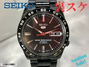 【可動品】 SEIKO セイコー５ 5気圧防水 オートマチック 腕時計 裏スケルトン 7S26-02T0