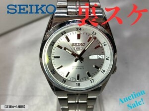 【可動品】 SEIKO セイコー ５ 腕時計 裏スケルトン 7S26-02C0 シルバー色 自動巻き