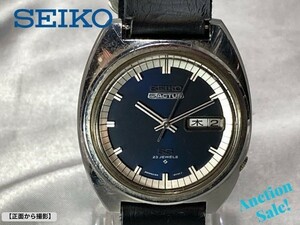 【可動品】SEIKO セイコー5 アクタス オートマチック デイデイド SS 23石 腕時計 文字盤/ネイビー 6106-8420 ベルトジャンク