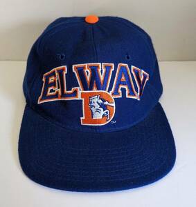 Vintage Starter Denver Broncos John Elway Hat Cap Snap Back 100% Wool 海外 即決