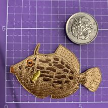 【ワッペン1枚】カワハギ★アイロン刺繍ワッペン☆入園入学新学期準備にアップリケ 動物 水族館 魚 釣り 生き物 海_画像2