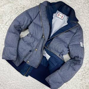 ☆極希少XL!!!モンクレール ガムブルー『世界の遺産』MONCLER GAMME BLUE ダウンジャケット 4 ニット 極暖◎ 最高級◎ 切替 グレー 秋冬