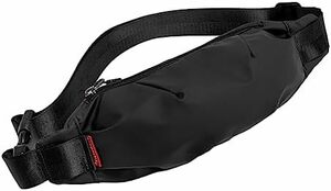 色: ブラック_ブラック ボディバッグ メンズ 防水 斜めがけ ウエストポーチ 小さい ショルダーバッグ 軽量 小型 ランニング