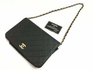 【1円スタート】CHANEL シャネル★マトラッセ★ココマーク★チェーン★ショルダー★バッグ★レザー 黒 ブラック★ギャラカード あり RA-07