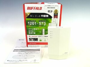 ◆良品◆BUFFALO/バッファロー◆Wi-Fi6 中継機 ハイパワーモデル◆WEX-1800AX4◆かんたんセットアップ◆高速ローミング◆スリム◆