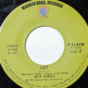 70's ディープ・パープル Deep Purple (国内盤7inch) / ハイウェイスター Highway Star / レイジー = Lazy P-1142W 1971年 録音の画像5