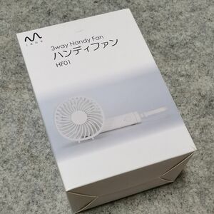 エムラボ mlabs ハンディファン HF01-WH 手持ち扇風機 ハンディ扇風機 卓上扇風機 モバイル 充電式 バッテリー内蔵