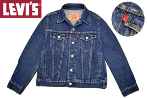 G-1059★LEVI'S リーバイス 57511★サイドポケット ヴィンテージ加工 濃いデニム トラッカージャケット Rタブ G ジ-ジャン M