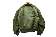 A-4440★ALPHA INDUSTRIES アルファ MIL-J-82790J★80s 90s アメリカ USA製 ヴィンテージ セージグリーン 中綿 MA-1 フライトジャケット XL_画像3