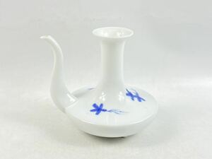 【福蔵】深川製磁 酒器 徳利 水差し 染付 松紋 未使用 保管品 高12.3cm