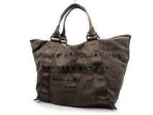 13828 美品 MARC BY MARC JACOBS マークジェイコブス STANDARD SUPPLY TYPE:TOTE ナイロン トートバッグ ラージ 大容量 かばん カーキ×茶_画像1