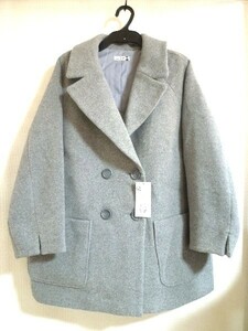  new goods *euru Cube eur3* wool pea coat pea coat * large size!15