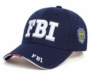 新品★デザインキャップ　FBI　紺★特価　