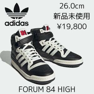 19,800円! 26.0cm 新品 adidas originals FORUM 84 HIGH アディダスオリジナルス フォーラム ハイカット メンズ スニーカー 黒 ブラック 白