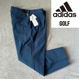 13,200円! 79cm 新品未使用 adidas GOLF コーデュロイ アンクルパンツ アディダスゴルフ UV スラックス ゴルフパンツ ネイビー 実寸 81cm