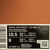 15,400円! 27.0cm 新品 NIKE AIR FORCE 1 07 MID LX エアフォースワン ミッド エアフォース1 エア フォース ホワイト 白 ウィメンズ 27.5cm_画像10