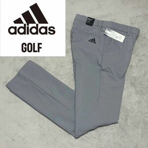 88cm 新品 adidas GOLF 秋冬 裏起毛 ゴルフパンツ 撥水 保温 フリース ストレッチ アディダスゴルフ ロングパンツ ゴルフウェア グレー 296