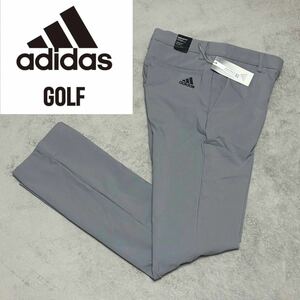 82cm 新品 adidas GOLF 秋冬 裏起毛 ゴルフパンツ 撥水 保温 フリース ストレッチ アディダスゴルフ ロングパンツ ゴルフウェア グレー 296