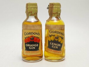 ★★GORDON'S ゴードン ジン オレンジ/レモン リキュール ミニボトル 56ml/34% 2本セット★AY105762