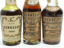 ★★HENNESSY ヘネシー コニャック 特級 ミニボトル 30ml 3本セット スリースター/V.O★AY107291_画像3