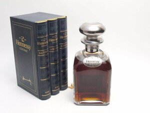 ★★HENNESSY ヘネシー シルバートップ ブック型 ライブラリーデキャンタ 700ml/40% 箱付★AKA82573