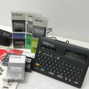 1104A テープ未使用★テプラ TEPRA キングジム TR66 テープカートリッジ 9点セット ラベル用品 / 12mm 透明 赤 青 蛍光 / 9mm 白 他