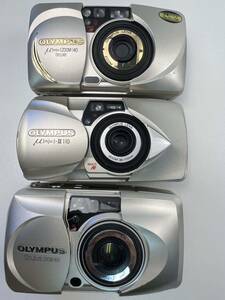 【11/45E】OLYMPUS オリンパス コンパクト フィルムカメラ まとめ売り ミュー mju II 110 140 DELUXE stulus 160 動作未確認