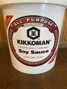 ★アメリカ★キッコーマン バケツ★US KIKKOMAN 醤油 容器 ゴミ箱 ガレージ ショップ インテリア アメリカン 世田谷ベース USA USDM